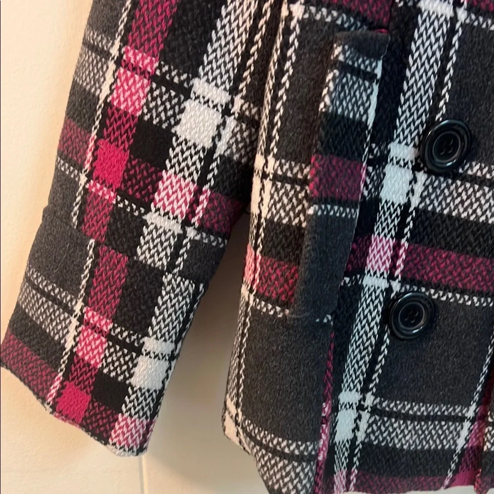 Dollhouse Black and Pink Pea Coat Timeless Elegance - Picture 6 of 12